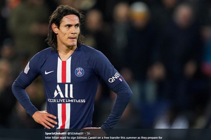 Eks bomber Paris Saint-Germain, Edinson Cavani, yang pindah ke Manchester United di bursa musim panas 2020.