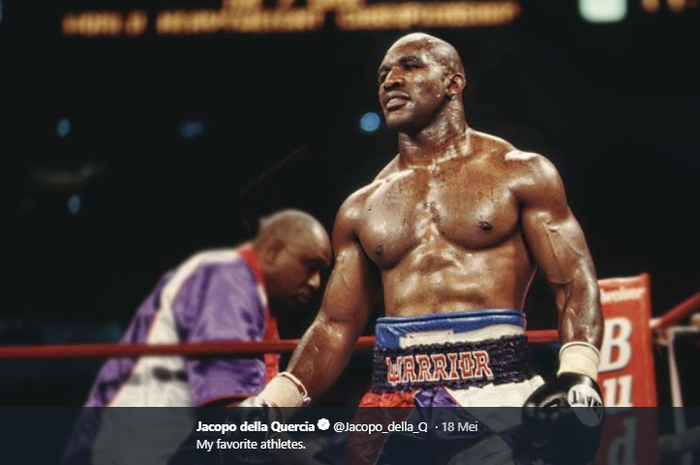 Legenda tinju dunia, Evander Holyfield. 