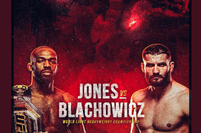 Petarung UFC, Jon Jones (kiri), dan Jan Blachowicz (kanan). 