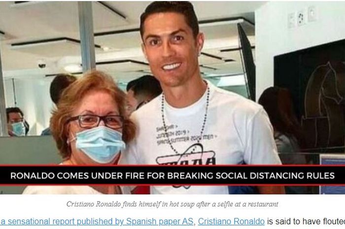 Cristiano Ronaldo terancam masalah usai melanggar aturan social distancing dan tidak memakai masker saat mengunjungi Portugal.