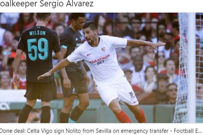 Celta Vigo mendatangkan striker Sevilla, Nolito, meski bursa transfer belum dibuka.