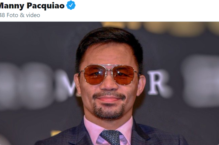 Petinju kelas welter, Manny Pacquiao. Sebagai petinju, dia juga menjabat Senator Filipina.