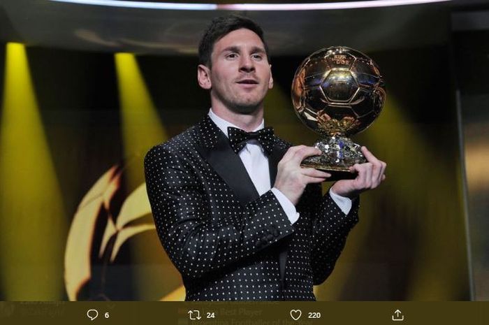 Megabintang Paris Saint-Germain, Lionel Messi, bicara soal peluangnya meraih Ballon d'Or untuk ketujuh kalinya. 