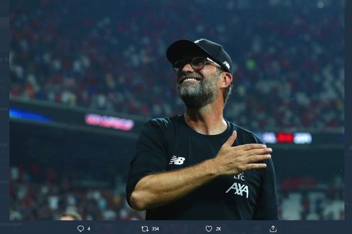 Arsitek Liverpool, Juergen Klopp, pelatih pertama asal Jerman yang memenangi Liga Inggris.