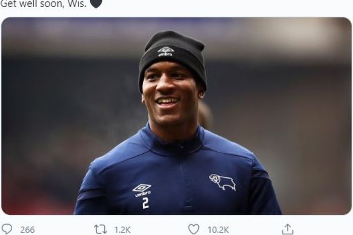 Mantan pemain Liverpool yang kini membela Derby County, Andre Wisdom.