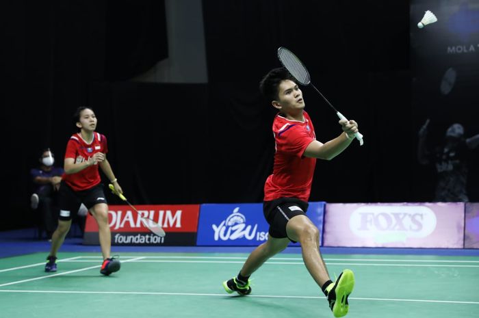 Adnan/Mychelle saat tampil pada PBSI Home Tournament, Rabu (1/7/2020)