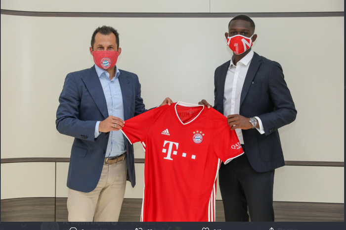 Tanguy Kouassi resmi berseragam Bayern Muenchen, Rabu (1/7/2020).