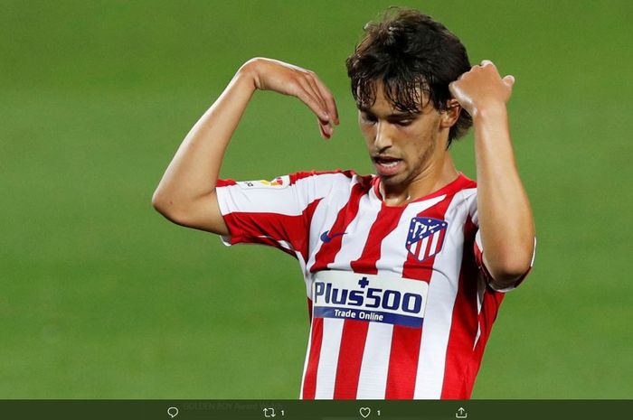 Ekspresi penyerang Atletico Madrid, Joao Felix.