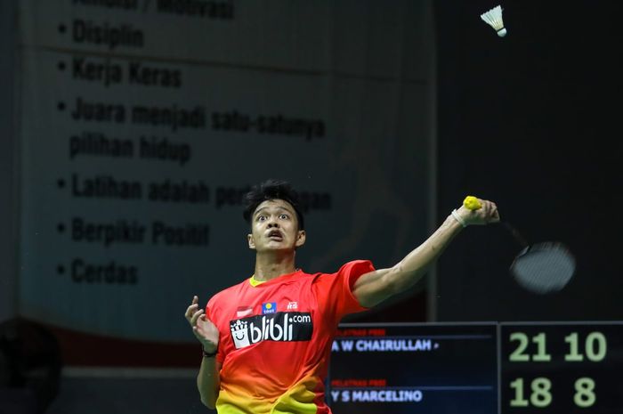 Alvi Wijaya Chairullah saat tampil pada babak penyisihan PBSI Home Tournament, Kamis (9/7/2020)