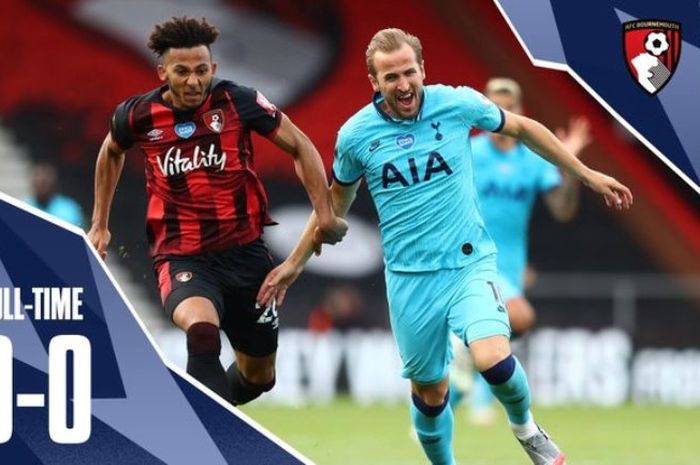 Laga Tottenham Hotspur versus Bournemouth di Vitality Stadium, Kamis (9/7/2020).