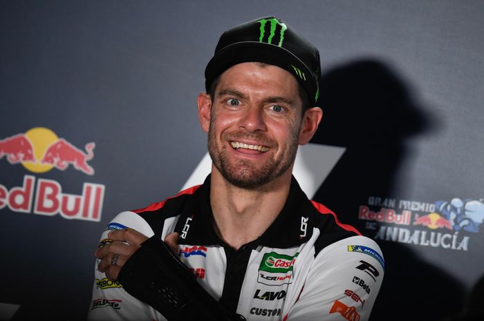 Pembalap LCR Honda, Cal Crutchlow hadir dalam konferensi pers jelang MotoGP Andalusia di Sirkuit Jerez, Jumat (24/7/2020).