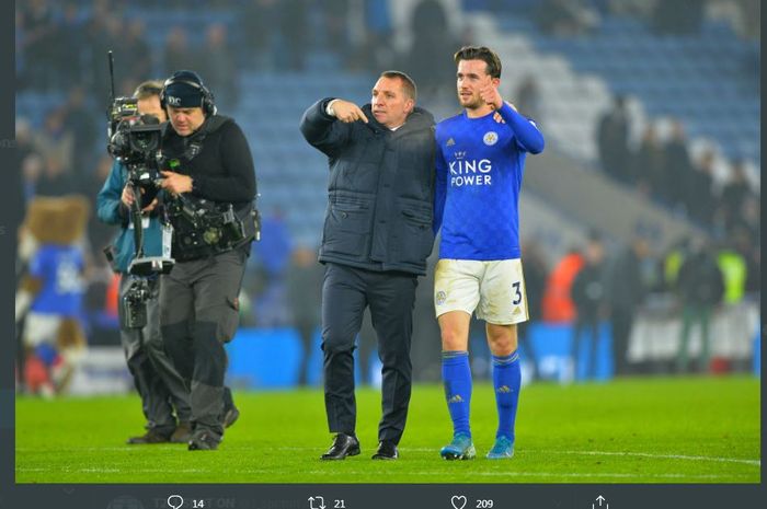 Kemenangan Leicester City atas Manchester City menjadi kado istimewa untuk laga ke-100 pelatih mereka, Brendan Rodgers. 