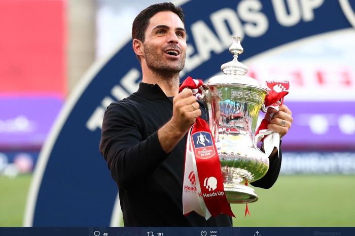 Mikel Arteta berhasil mengantarkan Arsenal menjadi juara Piala FA 2019-2020.