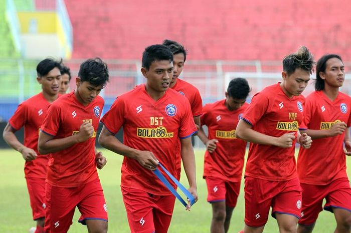 Sesi latihan Arema FC di Stadion Kanjuruhan telah berlangsung sejak 3 Agustus.