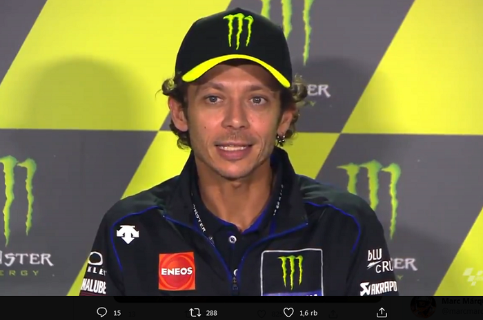 Rider Monster Energy Yamaha, Valentino Rossi saat menghadiri konferensi pers MotoGP Republik Ceska 2020, Kamis (6/8/2020), di Brno, Republik Ceska.