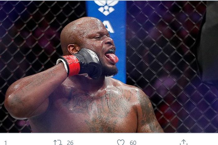 Derrick Lewis, jadi raja KO kelas berat UFC di UFC Fight Night 174, Minggu (9/8/2020) WIB.