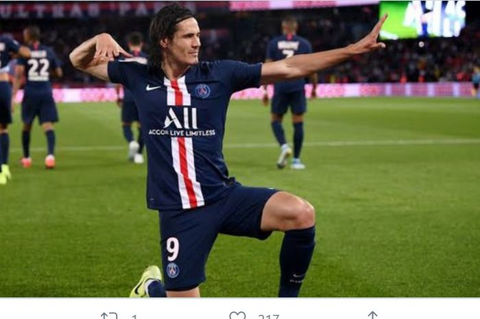 Edinson Cavani, raja gol sepanjang masa PSG.