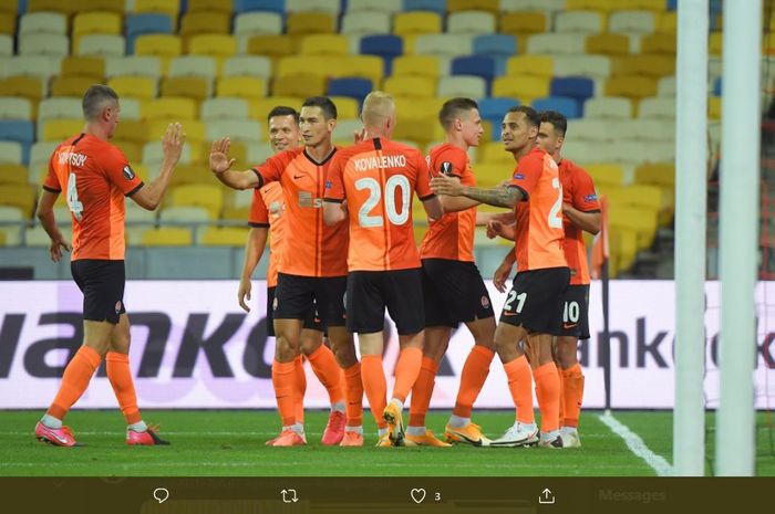 Alan Patrick (21) dan Junior Moraes (10) termasuk dua pemain berdarah Brasil yang diandalkan Shakhtar Donetsk.