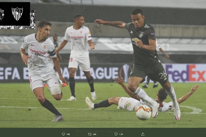 Manchester United menderita kekalahan 1-2 dari Sevilla dalam semifinal Liga Europa, Minggu (16/8/2020).