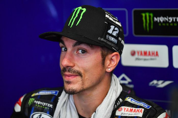 Pembalap Monster Energy Yamaha, Maverick Vinales, pada balapan MotoGP Styria 2020 di Red Bull Ring.