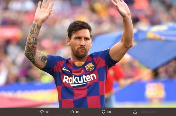 Kapten Barcelona, Lionel Messi.