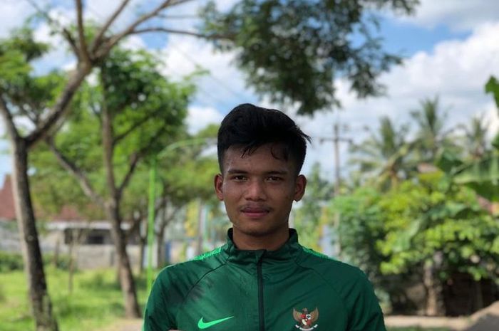 Pemain Timnas U-19 yang juga pemain PON Jatim asal Banyuwangi, Bayu Mohamad Fiqri.