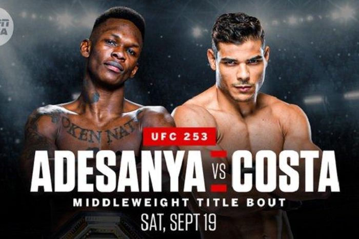 Israel Adesanya vs Paulo Costa di UFC 253.