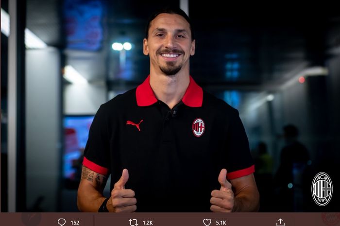 Zlatan Ibrahimovic, sudah kembali ke AC Milan pada Sabtu (29/8/2020).