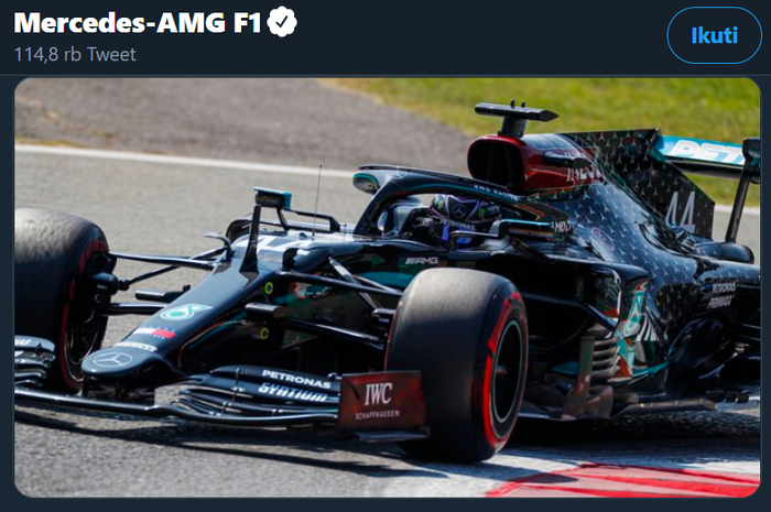 Pembalap Mercedes, Lewis Hamilton, saat beraksi pada kualifikasi F1 GP Italia di Autodromo Nazionale Monza, Sabtu (5/9/2020).