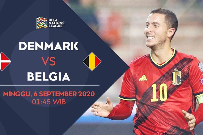 Jawdal pertemuan Denmark vs Belgia di UEFA Nations League 2019/2020.