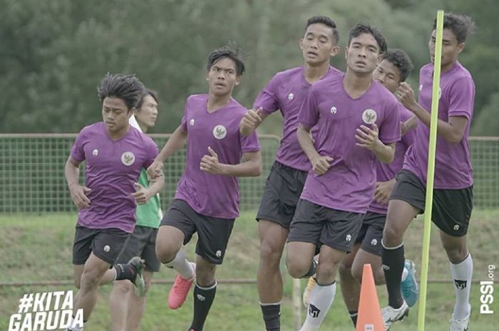 Para pemain Timnas U-19 Indonesia berlatih dalam pemusatan latihan di Kroasia, Jumat (4/9/2020). Link live streaming Timnas U-19 Indonesia versus Bulgaria.