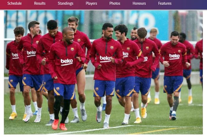 Suasana sesi latihan bersama Barcelona di Ciutat Esportiva Joan Gamper, 9 September 2020.