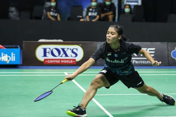 Gregoria Mariska Tunjung, saat tampil pada ajang Simulasi Piala Uber 2020, Jumat (11/9/2020)