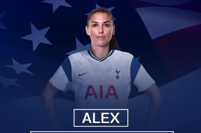 Pesepak bola perempuan Amerika Serikat, Alex Morgan, bergabung ke Tottenham Hotspur.