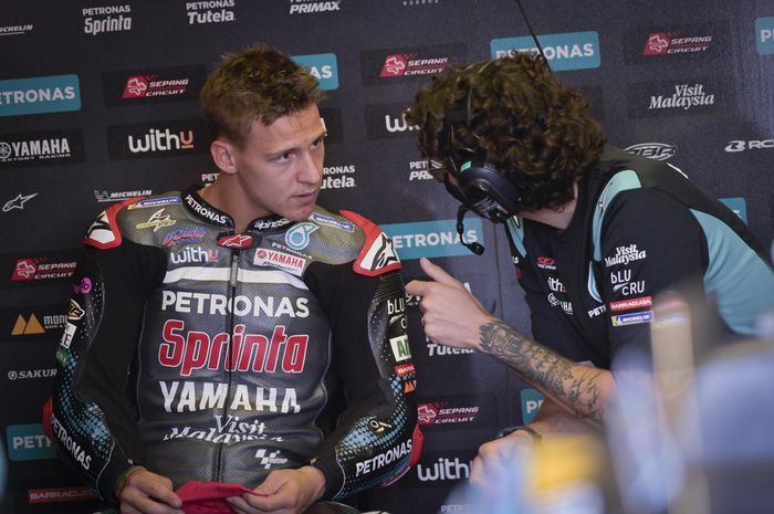 Pembalap Petronas Yamaha SRT, Fabio Quartararo, saat sesi tes di Sirkuit Misano, Selasa (15/9/2020).