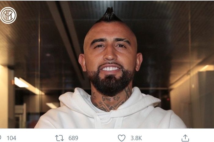 Arturo Vidal, sudah berada di Milan untuk segera bergabung dengan Inter Milan.