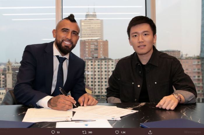 Arturo Vidal resmi berseragam Inter Milan selama dua tahun mendatang.