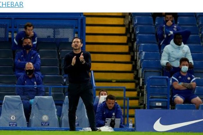 Pelatih Chelsea, Frank Lampard.