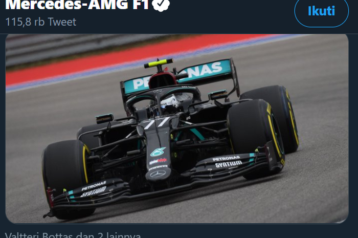 Pembalap Mercedes, Valtteri Bottas, sukses menjadi pemenang pada F1 GP Rusia 2020, Minggu (27/9/2020).