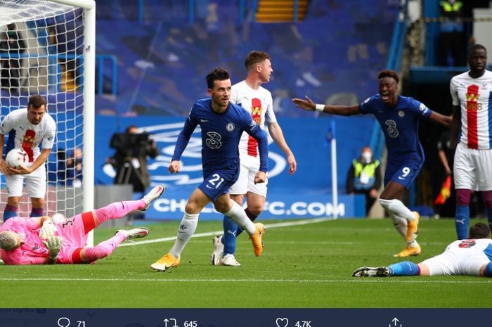 Rekrutan anyar Chelsea, Ben Chilwell, sukses mencetak 1 gol dan 1 assist dalam laga debutnya di Liga Inggris bersama The Blues melawan Crystal Palace, Sabtu (3/10/2020) pukul 18.30 WIB.