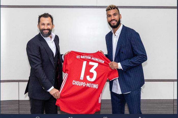 Eric Maxim Choupo-Moting resmi berkostum Bayern Muenchen, Senin (5/10/2020)