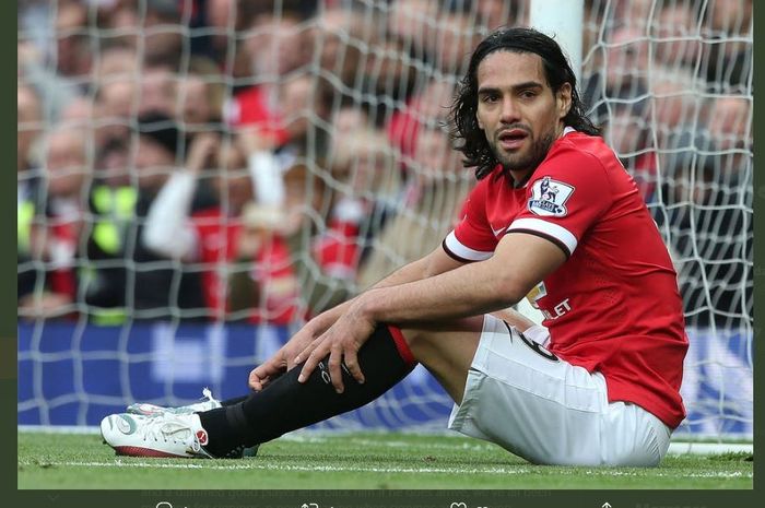 Radamel Falcao saat membela Manchester United.