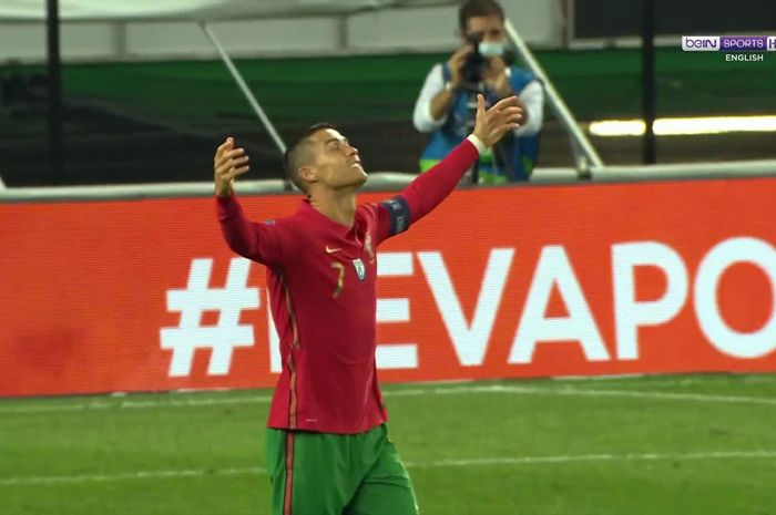 Cristiano Ronaldo pada laga Portugal Vs Spanyol yang berakhir 0-0 di Stadion Jose Alvalade, Rabu (7/10/2020) atau Kamis dini hari WIB.