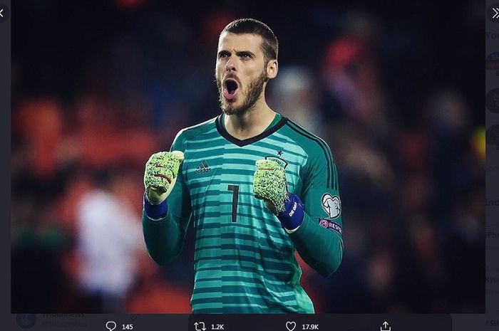 Kiper timnas Spanyol, David de Gea.