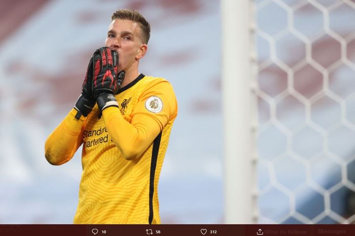 Kiper kedua Liverpool, Adrian San Miguel.