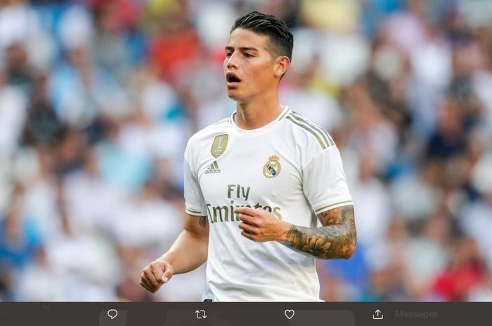 James Rodriguez saat membela Real Madrid.