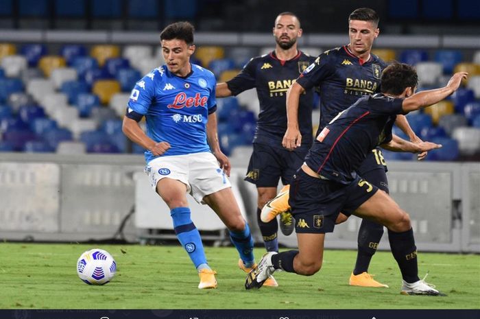 Pertandingan antara Napoli dan Benevento pada laga Liga Italia 2019-2020.