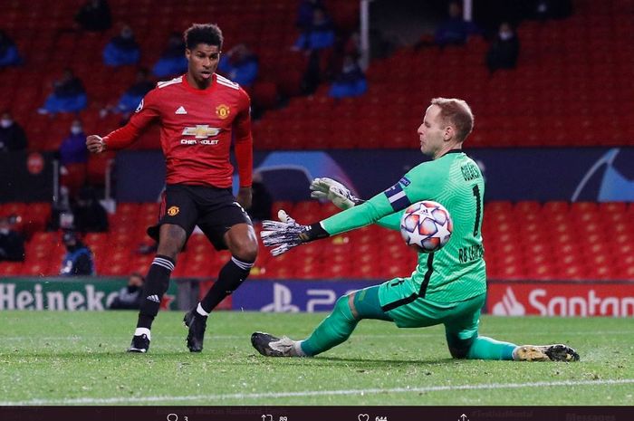 Marcus Rashford berhasil mencetak hat-trick sebagai pemain pengganti dan mengantarkan Manchester United menang 5-0 atas RB Leipzig.