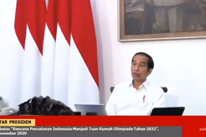 Presiden Republik Indonesia, Joko Widodo membuka raapat terbatas membahas persiapan pencalonan Indonesia sebagai tuan rumah Olimpiade 2032.