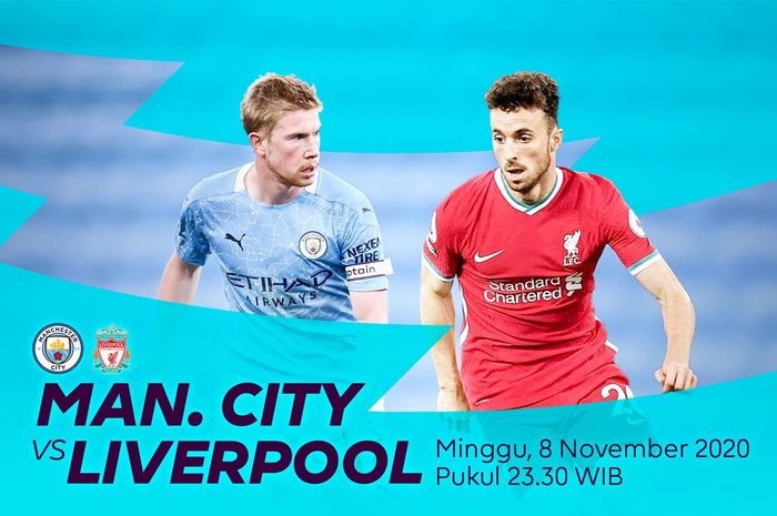 Jadwal Manchester City vs Liverpool di pekan kedelapan Liga Inggris 2020/2021.